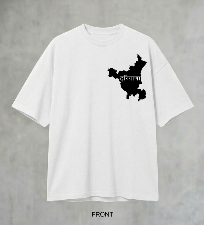 Men's Oversized Haryana Graphic T-Shirt