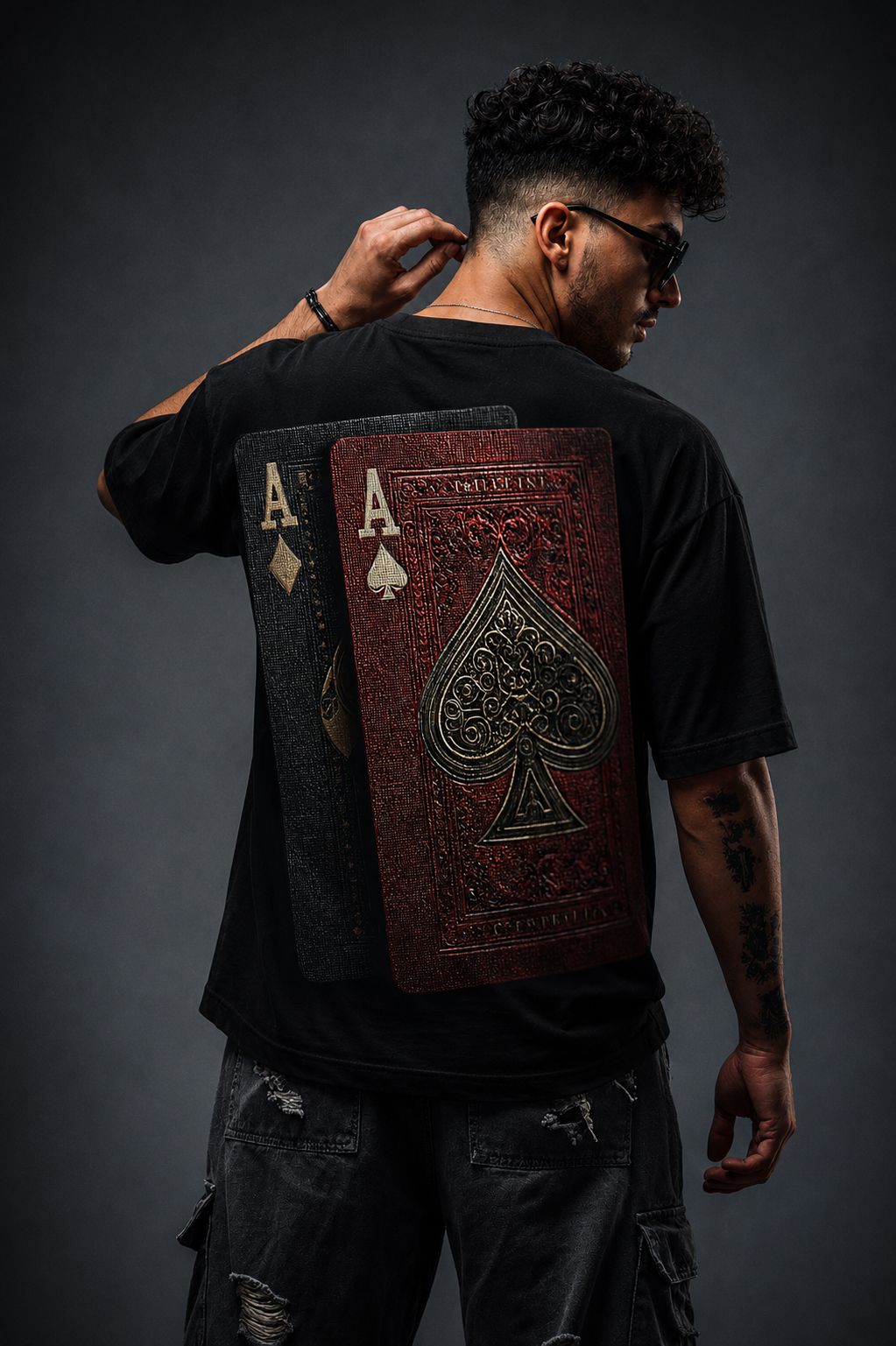 Premium Oversized Eye Graphic Printed T-Shirt for Men | 100% Cotton | Black