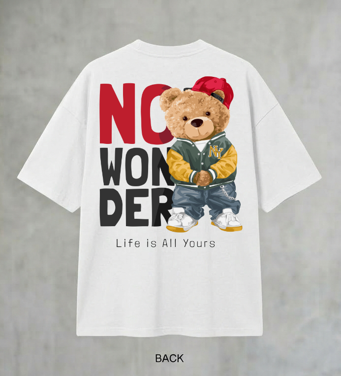Bear- No Wonder Men's Oversized Tshirt