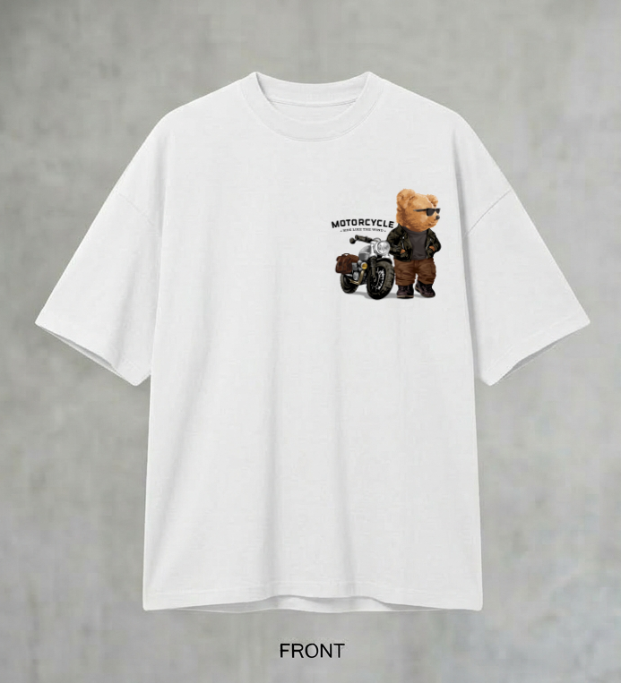 Rider Bear Men's Oversized Tshirt