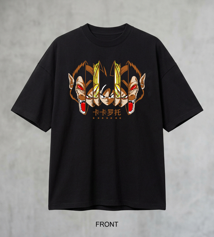 Angry Dragon ball Oversized Tshirt