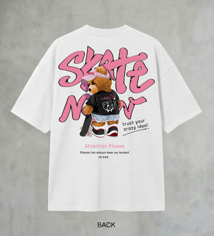 Skate Bear Oversized T-Shirt