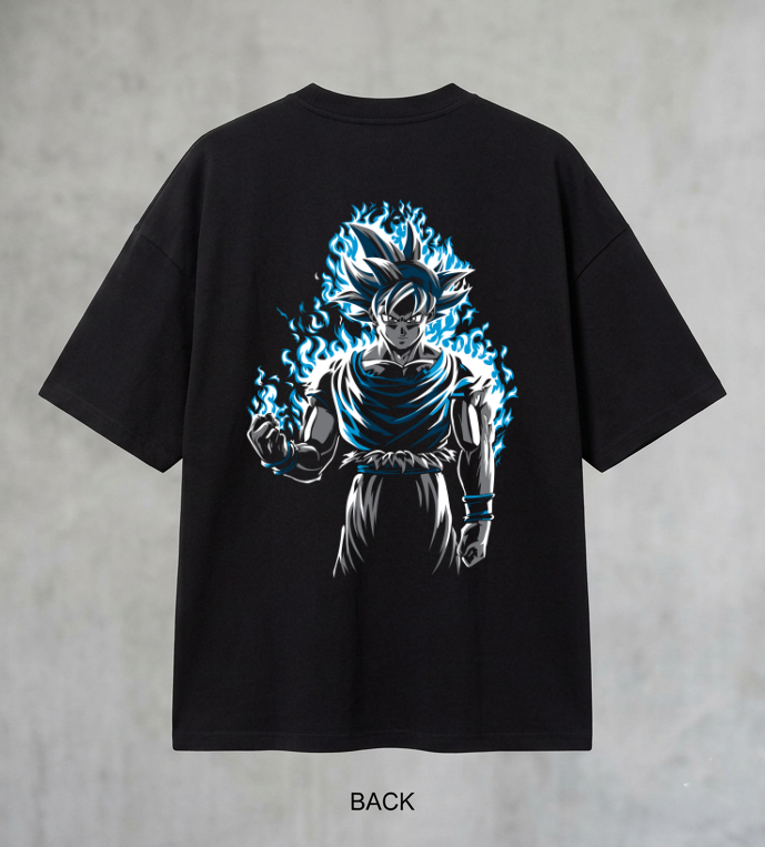 Blue Fire Dragonball Oversized Tshirt