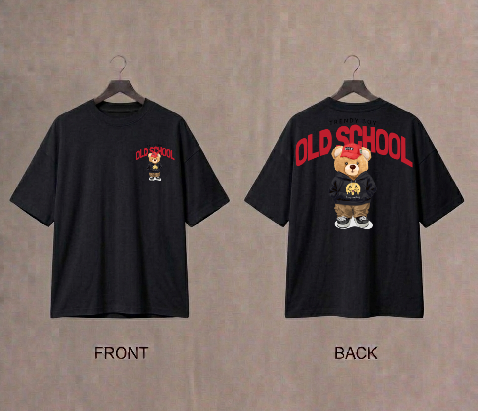 Old School Trendy Bear Oversized T-Shirt