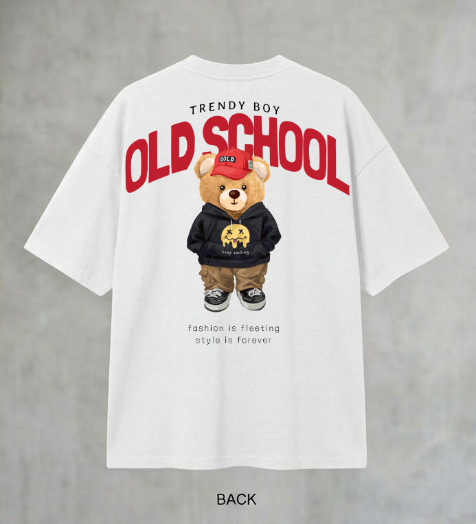 Old School Trendy Bear Oversized T-Shirt