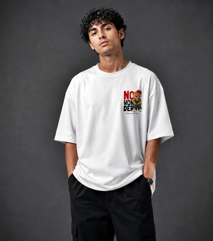 Bear- No Wonder Men's Oversized Tshirt