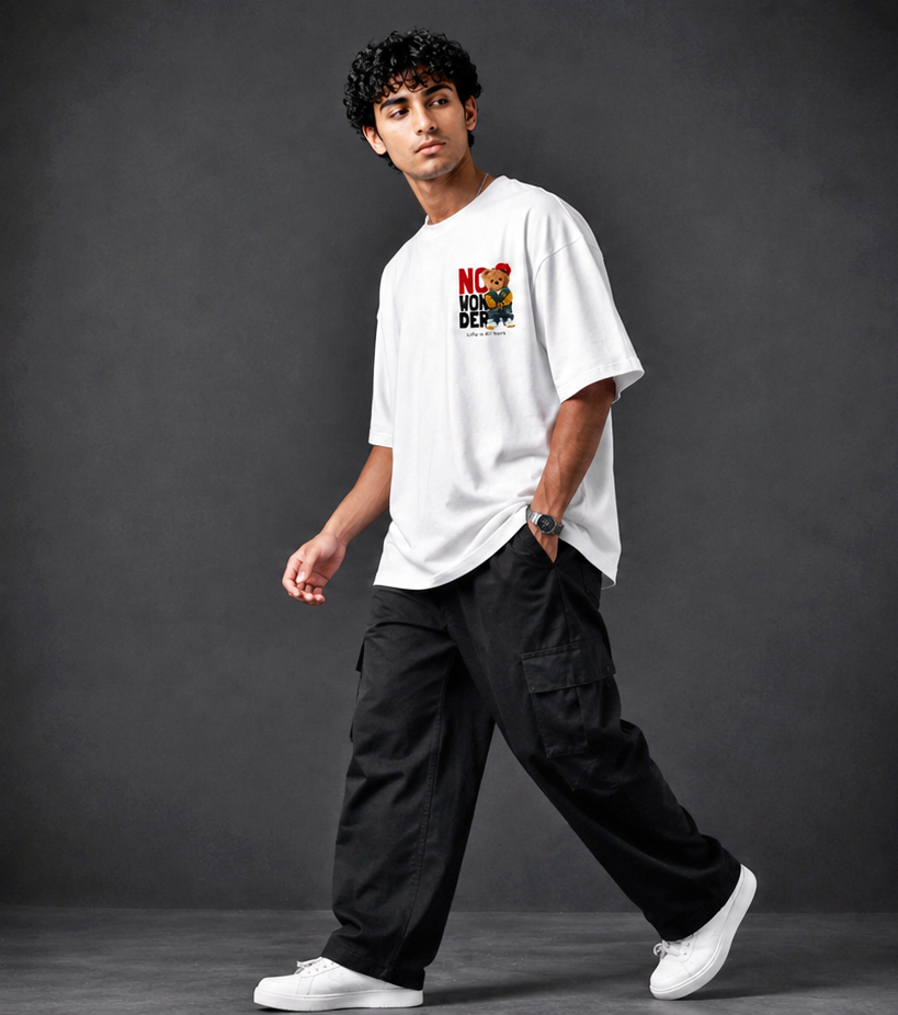 Bear- No Wonder Men's Oversized Tshirt