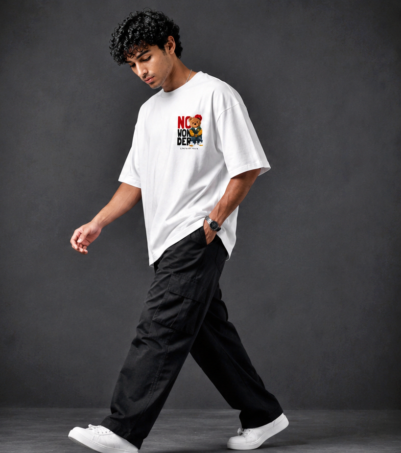 Bear- No Wonder Men's Oversized Tshirt