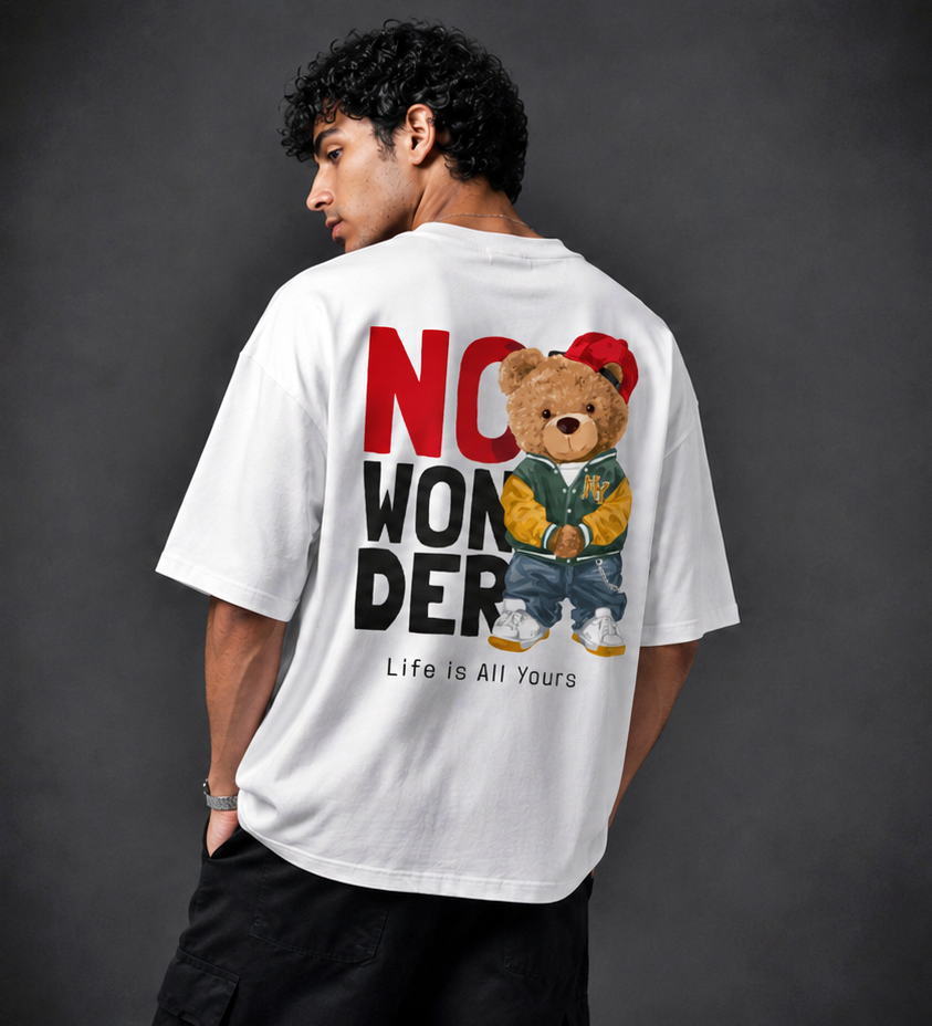 Bear- No Wonder Men's Oversized Tshirt