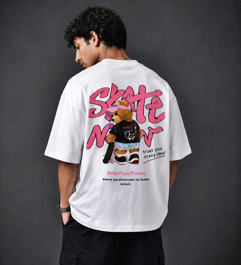 Skate Bear Oversized T-Shirt