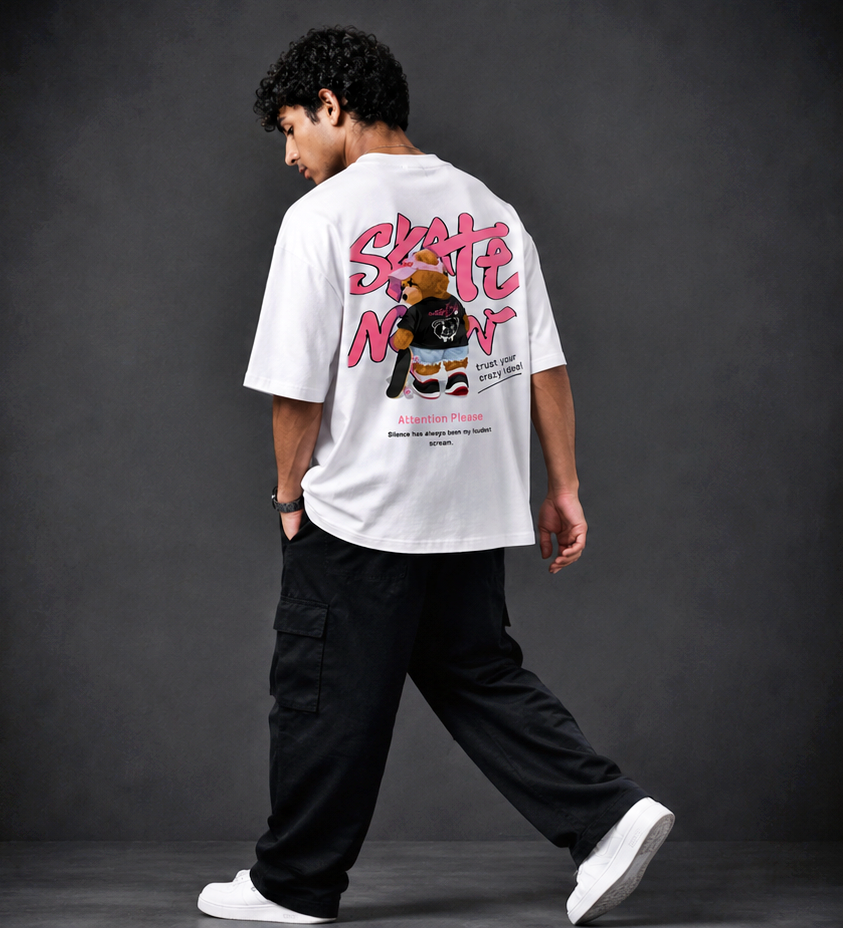 Skate Bear Oversized T-Shirt
