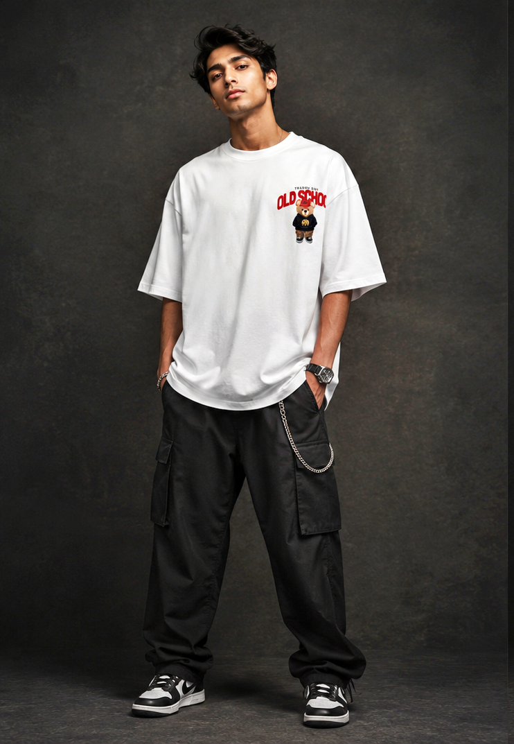 Old School Trendy Bear Oversized T-Shirt