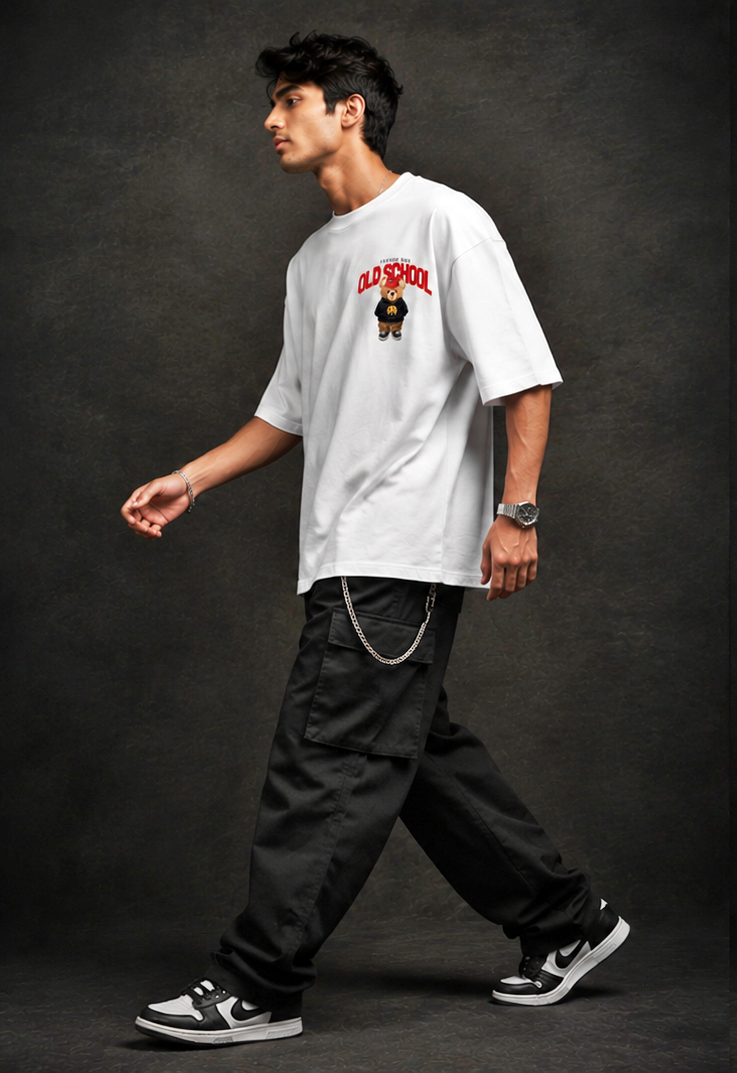 Old School Trendy Bear Oversized T-Shirt