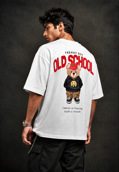Old School Trendy Bear Oversized T-Shirt