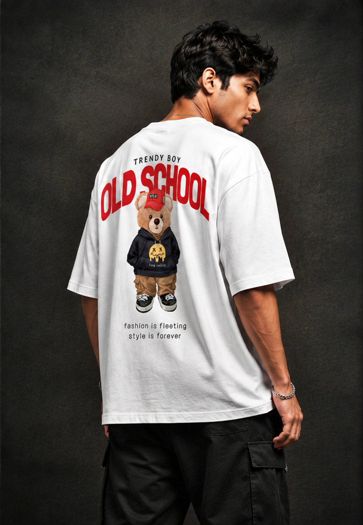 Old School Trendy Bear Oversized T-Shirt
