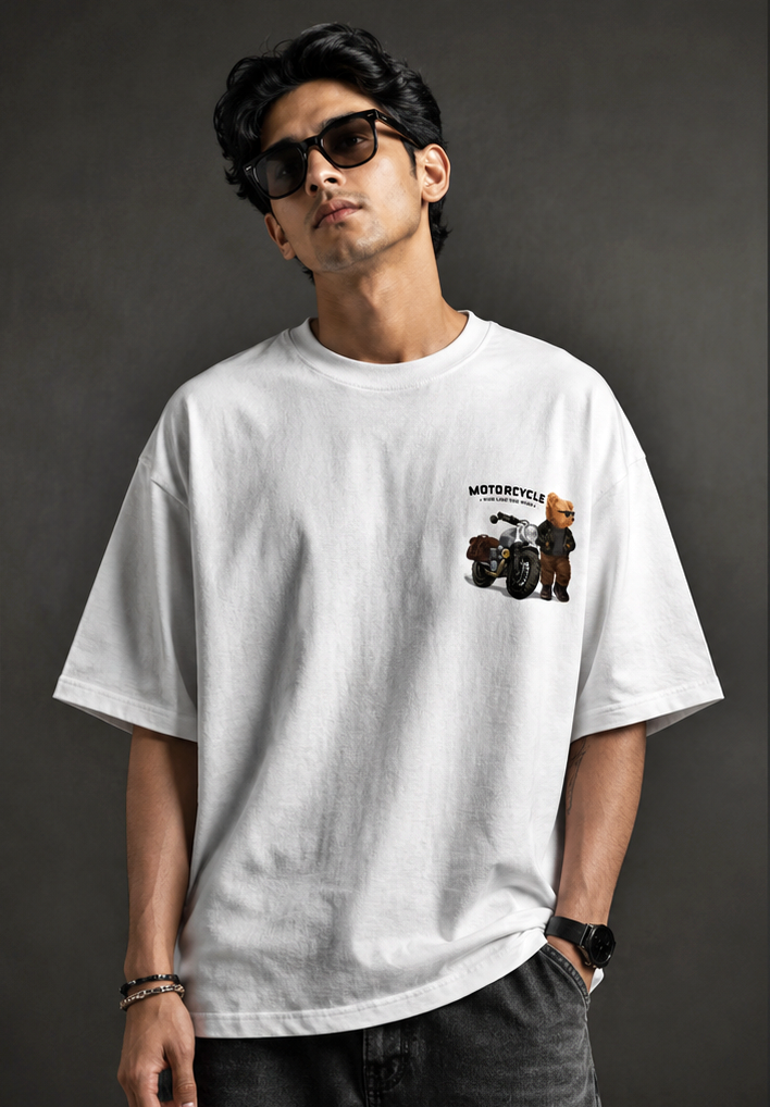 Rider Bear Men's Oversized Tshirt