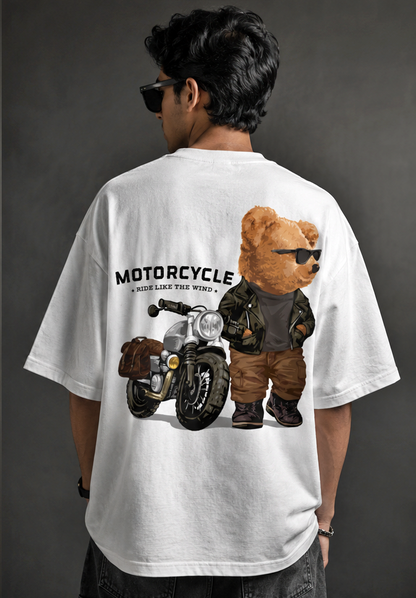 Rider Bear Men's Oversized Tshirt