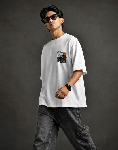 Rider Bear Men's Oversized Tshirt