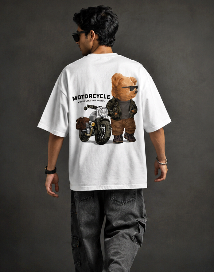 Rider Bear Men's Oversized Tshirt
