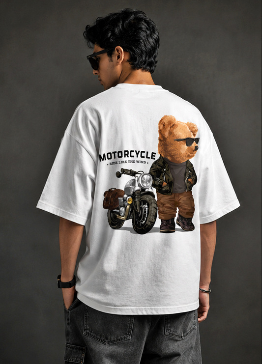 Rider Bear Men's Oversized Tshirt