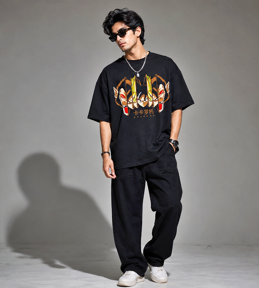 Angry Dragon ball Oversized Tshirt