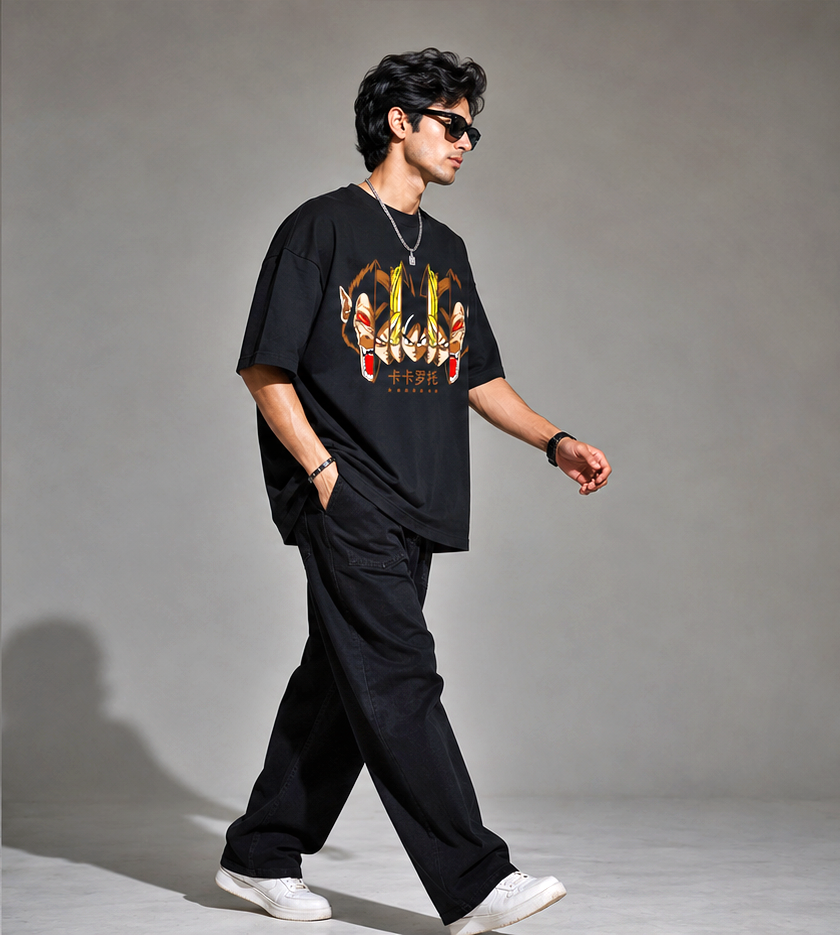 Angry Dragon ball Oversized Tshirt