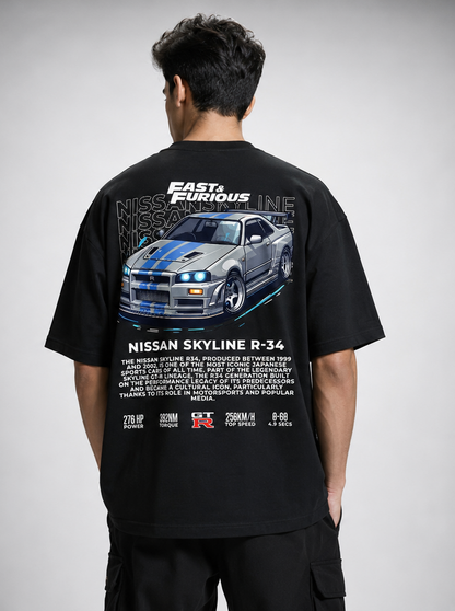 Skyline Men's Oversized Tshirt