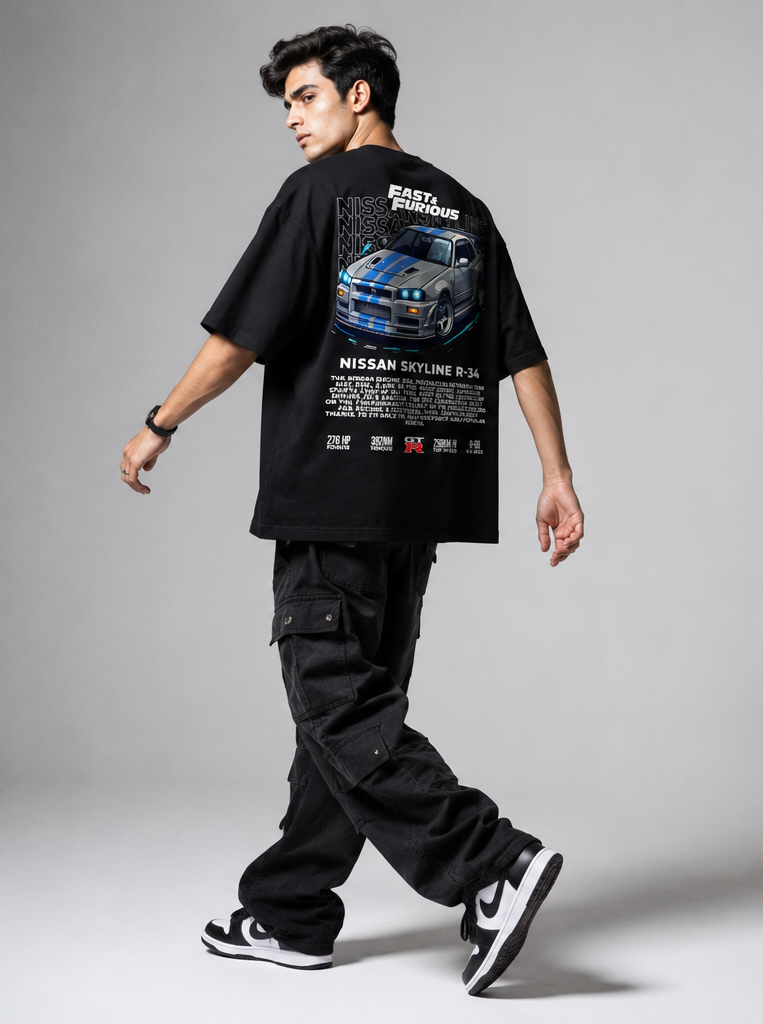 Skyline Men's Oversized Tshirt