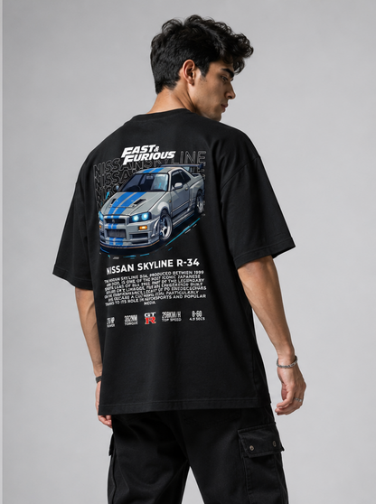 Skyline Men's Oversized Tshirt