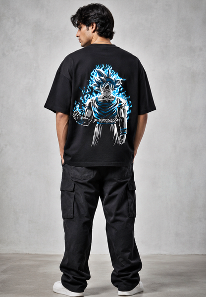 Blue Fire Dragonball Oversized Tshirt