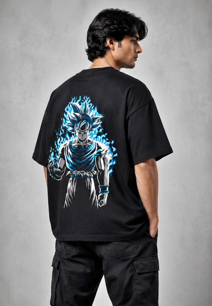 Blue Fire Dragonball Oversized Tshirt