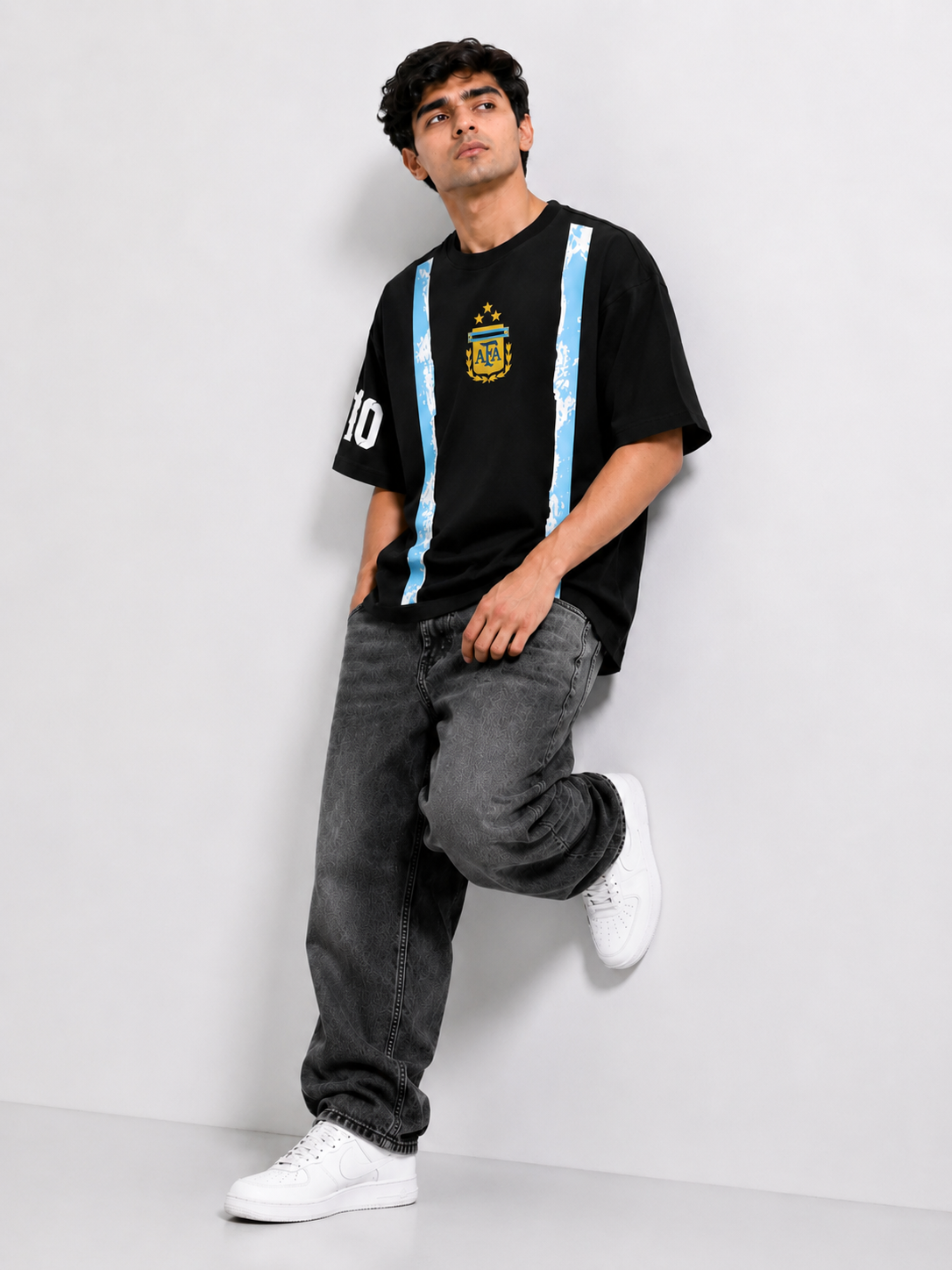 Argentina Black No.10 Oversized T-Shirt