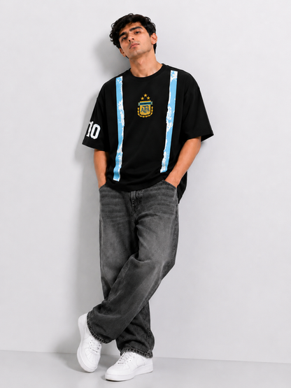 Argentina Black No.10 Oversized T-Shirt