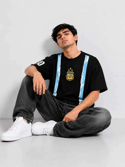 Argentina Black No.10 Oversized T-Shirt