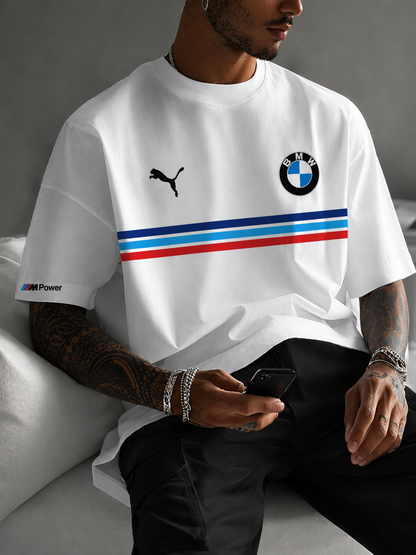 BMW Motorsport Oversized Premium T-Shirt – White