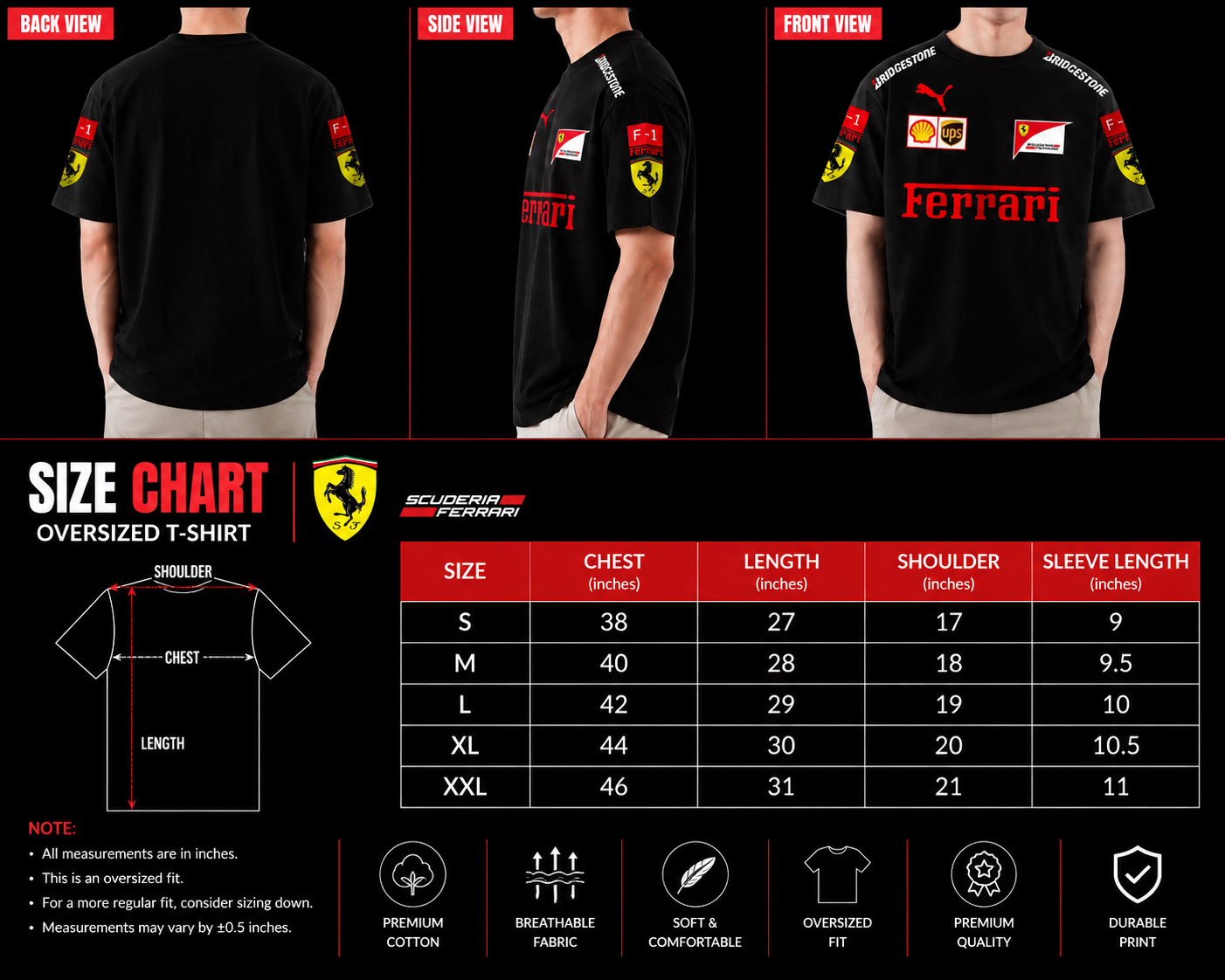 Scuderia Ferrari Motorsport Oversized Tee