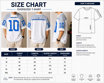Vintage Sports Jersey Style Oversized Tee