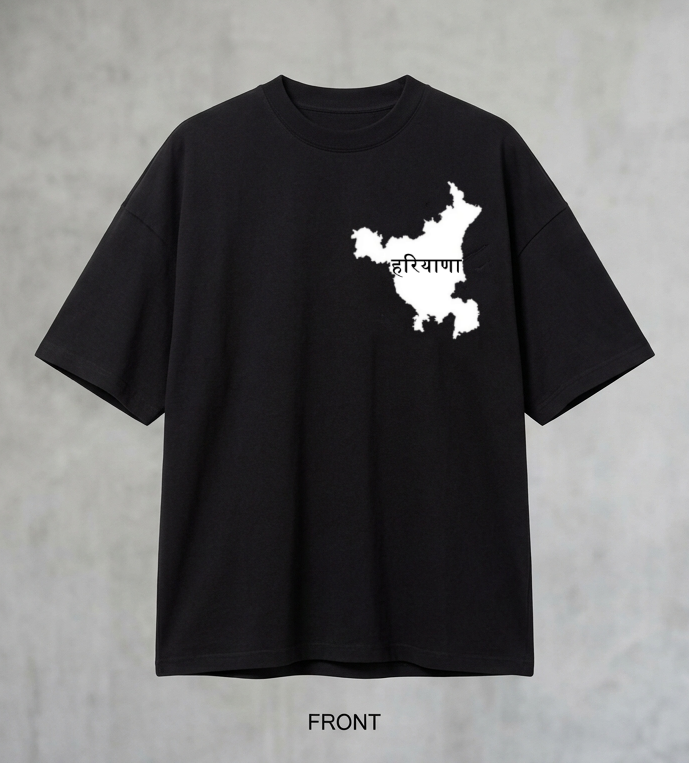 Men's Oversized Haryana Graphic T-Shirt