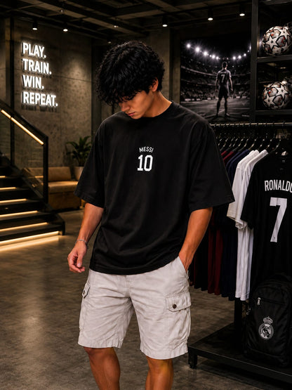 Messi 10 Minimalist Oversized Football Tee