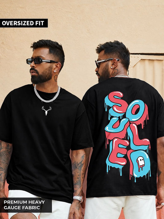 HavowN Souled Oversized T-Shirt | 240 GSM Premium Cotton | Drip Graphic Back Print | Unisex Streetwear Tee