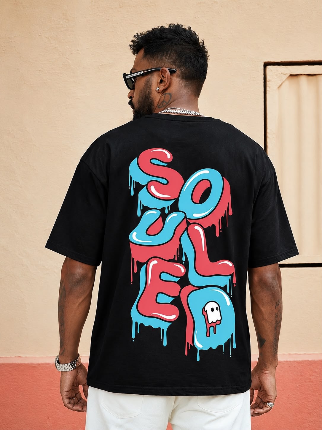 HavowN Souled Oversized T-Shirt | 240 GSM Premium Cotton | Drip Graphic Back Print | Unisex Streetwear Tee