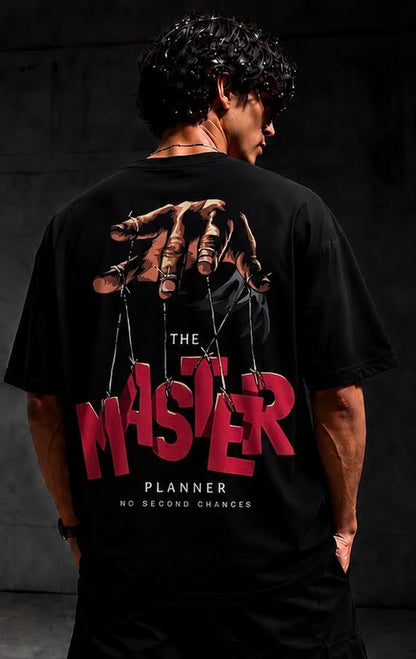 HavowN The Master Planner Oversized T-Shirt | 240 GSM Premium Cotton | Graphic Back Print | Unisex Streetwear Tee