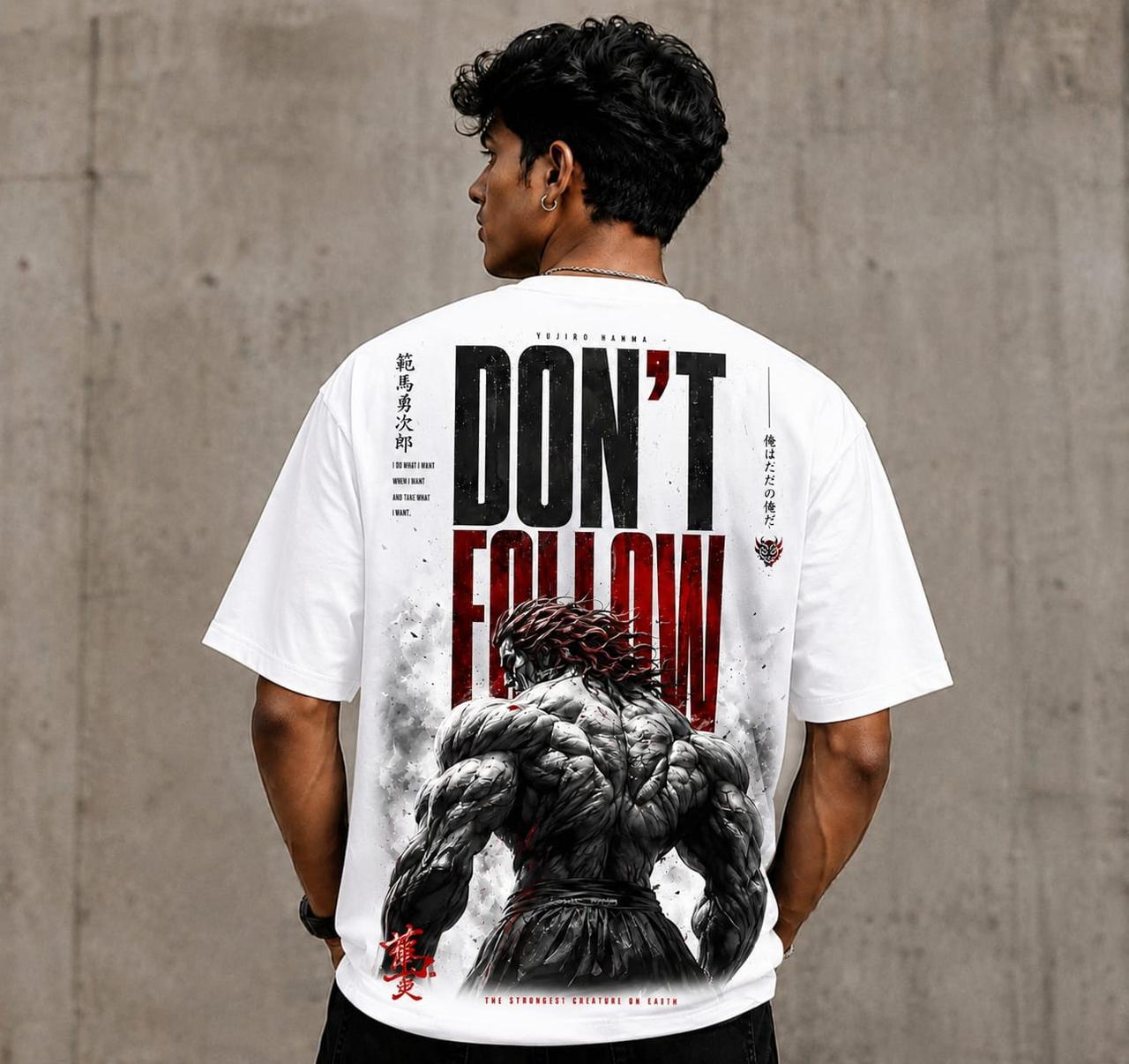 Train Like A Warrior Oversized Graphic T-Shirt for Men | Premium Cotton | White