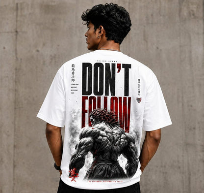 Train Like A Warrior Oversized Graphic T-Shirt for Men | Premium Cotton | White