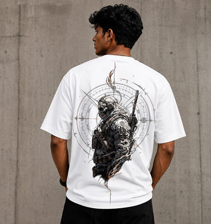 Train Like A Warrior Oversized Graphic T-Shirt for Men | Premium Cotton | White