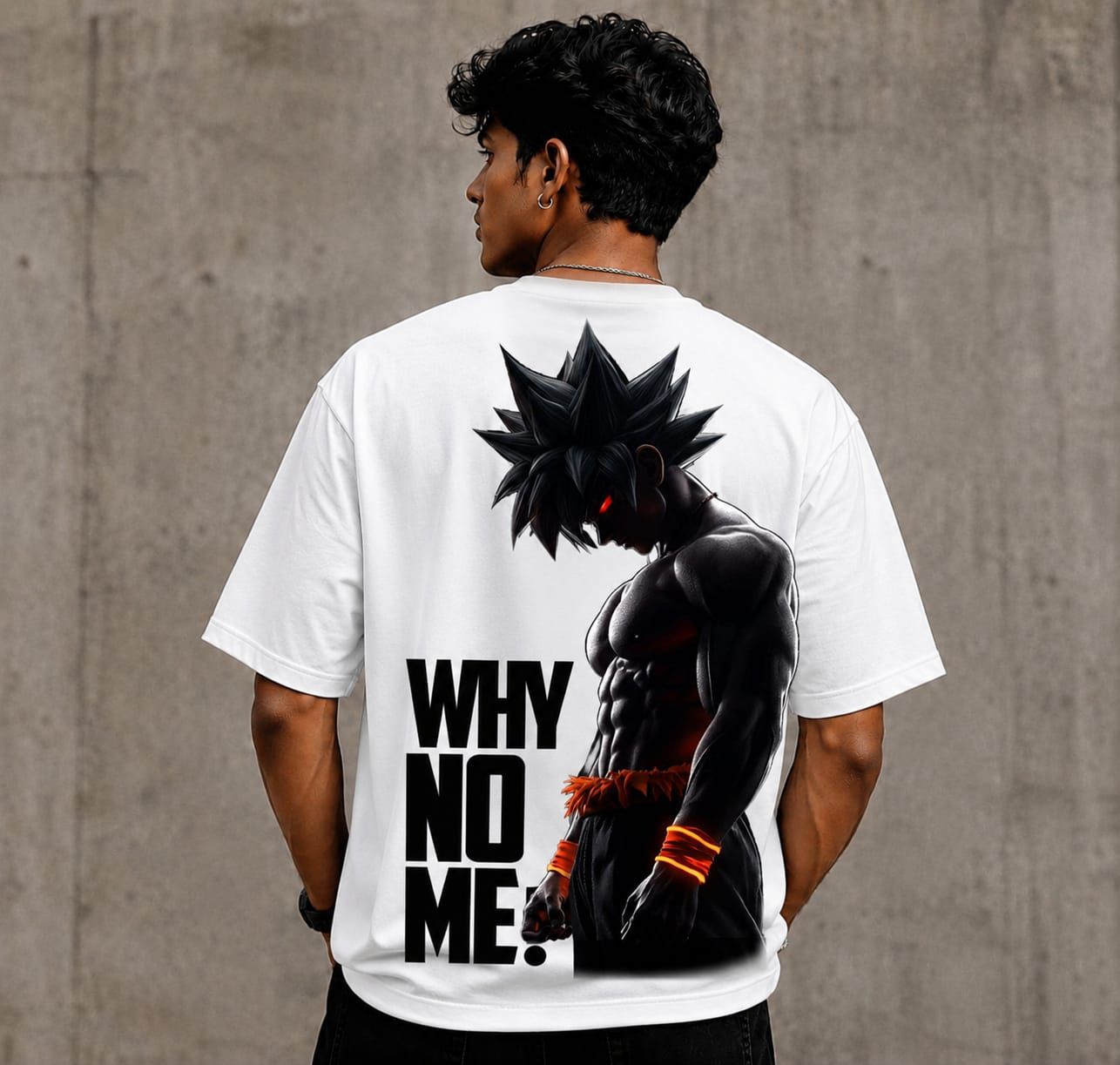 Train Like A Warrior Oversized Graphic T-Shirt for Men | Premium Cotton | White
