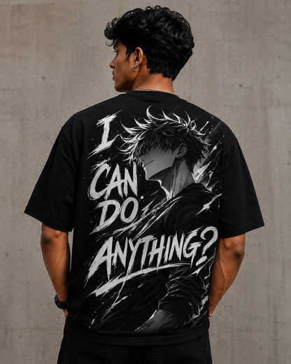 Premium Oversized Eye Graphic Printed T-Shirt for Men | 100% Cotton | Black