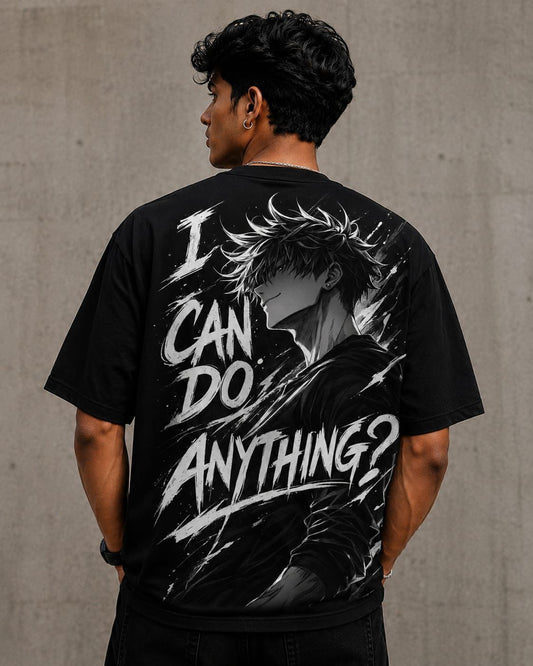 Premium Oversized Eye Graphic Printed T-Shirt for Men | 100% Cotton | Black