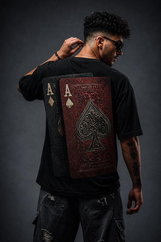 Premium Oversized Eye Graphic Printed T-Shirt for Men | 100% Cotton | Black