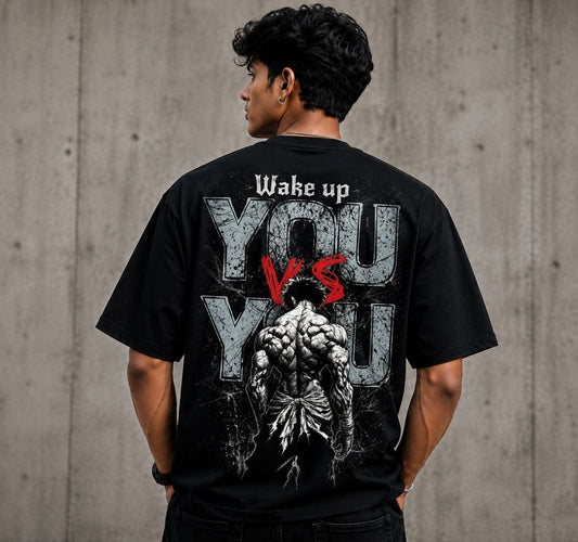 Premium Oversized Eye Graphic Printed T-Shirt for Men | 100% Cotton | Black